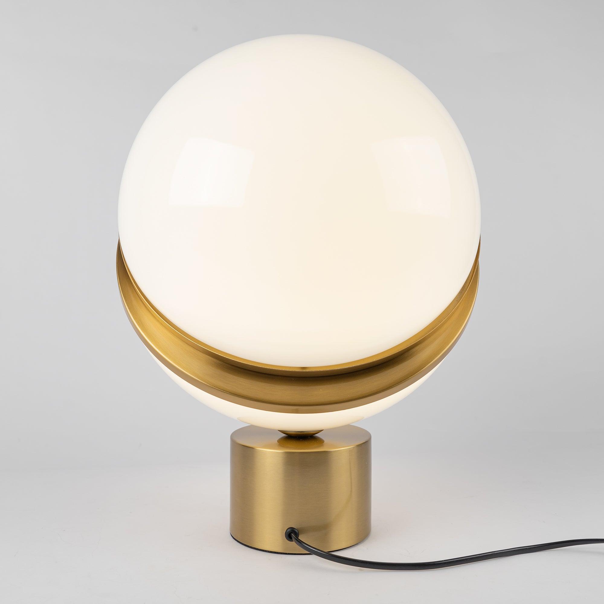 Modern Crescent Table Lamp - Adjustable LED Night Light for Bedroom, Living Room & Office - Warm White & Cool White Dimmable Lighting for Reading, Relaxing & Decor