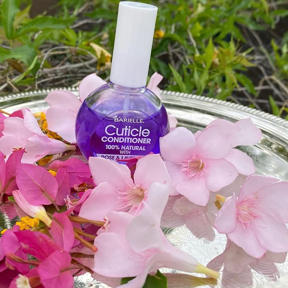 BARIELLE 100% Natural Cuticle Conditioner with Rose & Lavender Oil - 1 oz Nail Treatment for Dry, Cracked Cuticles - Perfect for Manicures, Pedicures & At-Home Nail Care