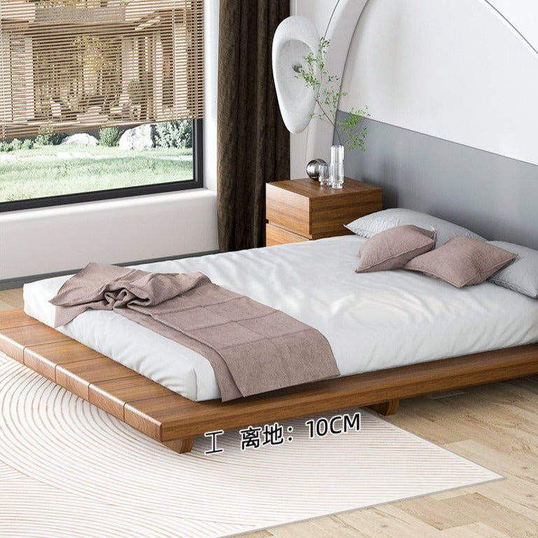 MYLA JAPAN Tatami Bed - Japanese Style Solid Wood Platform Bed Frame - Natural & Eco-Friendly for Modern & Minimalist Bedroom Decor - Perfect for Small Spaces, Meditation Rooms & Zen Home Design