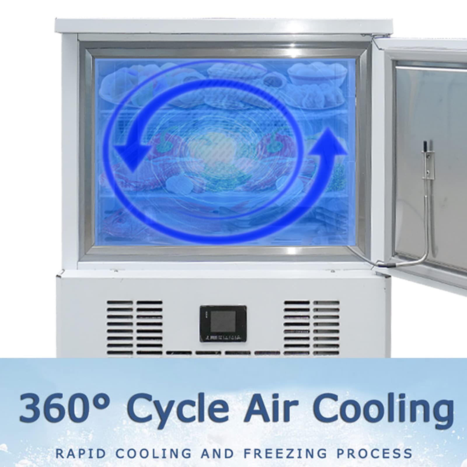 Kolice Commercial 5-Tray Blast Chiller & Freezer -40°F, Deep Freezer for Pastry, Ice Cream, Chicken, Fish & Dessert | Perfect for Bakeries, Restaurants & Catering Businesses