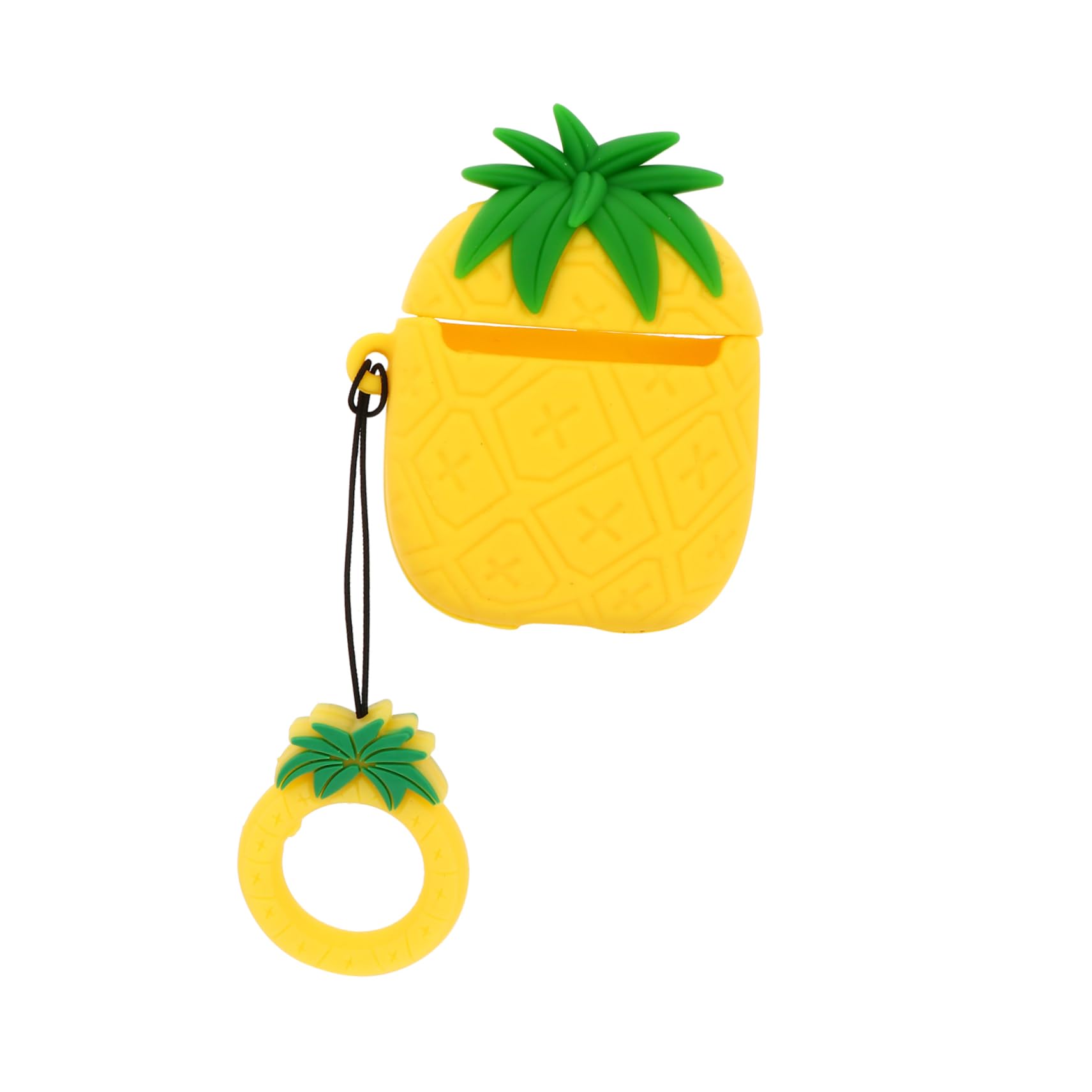 Mikikit Universal Travel Storage Box - 1pc Pineapple Design Earphone Case for AirPods, Earbuds & Accessories | Compact Organizer for Travel, Office & Daily Use