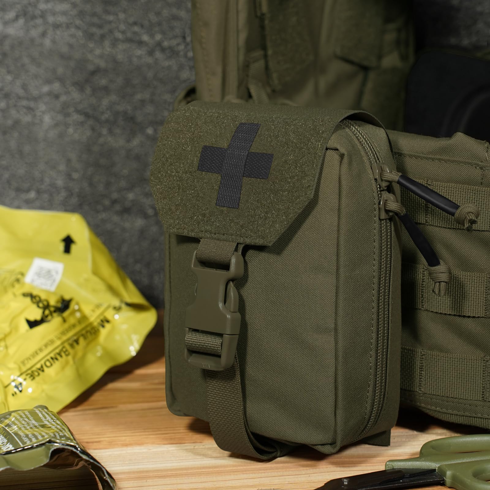 Tactical Rip Away Medical IFAK Pouch - Tear Off First Aid EDC Molle Pouch for Belt & Outdoor Emergency Survival Gear | Perfect for Hiking, Camping & Military Use