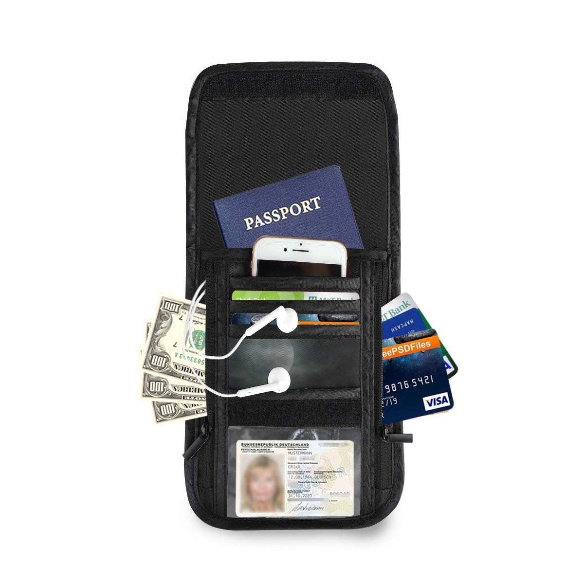 ALAZA Animal Print Wolf Moon Small Crossbody Wallet Purse RFID Blocking Phone Bag with Credit Card Slots & Passport Holder - Perfect for Travel, Shopping, and Everyday Use