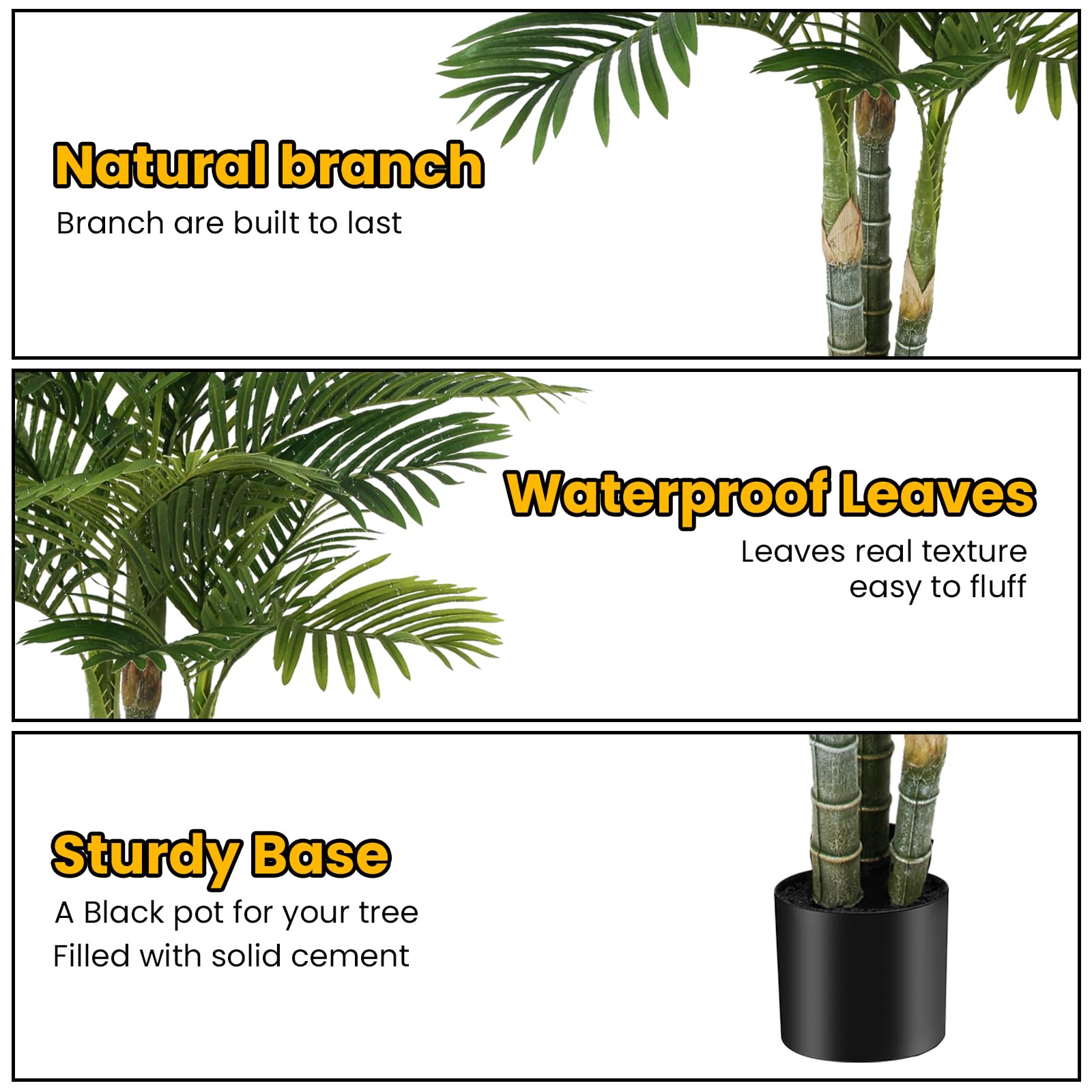 4FT Artificial Palm Tree 2-Pack - Realistic Fake Palm Plants for Home, Living Room, Front Porch, Patio, Pool & Office Decor - Perfect Housewarming Gift - Ideal for Tropical Themed Parties, Beach Weddings & Vacation Rental Styling