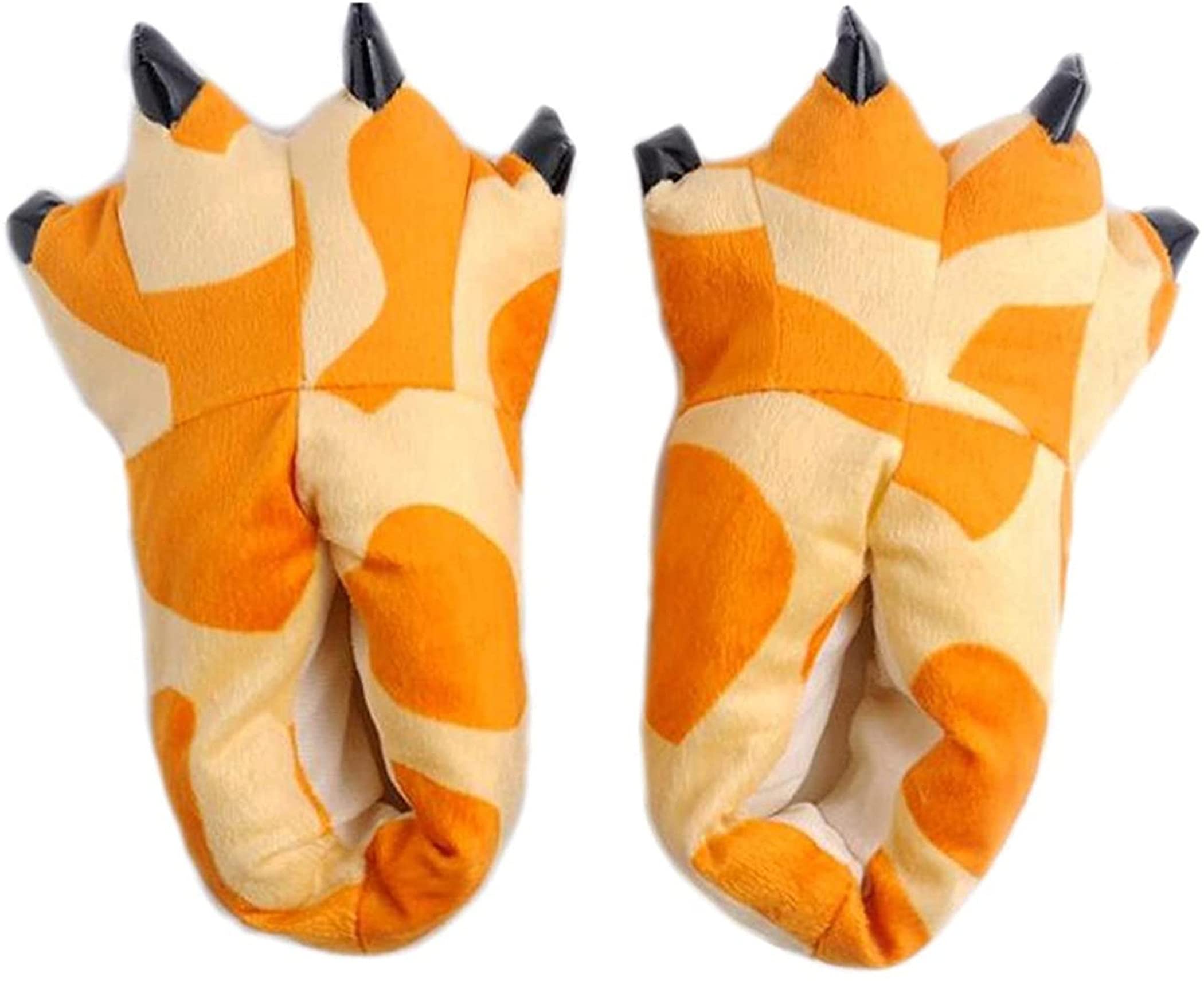 YILANLAN Unisex Plush Animal Paw Slippers - Dinosaur Claw Fuzzy Warm House Shoes for Men & Women | Cozy Indoor Comfort for Winter, Cute Gift for Kids & Adults