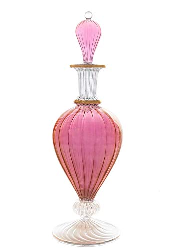 Refillable Empty Perfume Bottles for Fragrance & Essential Oils - Pink Decorative Glass Bottles with Dropper - Perfect for DIY Perfume Making, Aromatherapy, Home Decor & Egyptian Style Organizers
