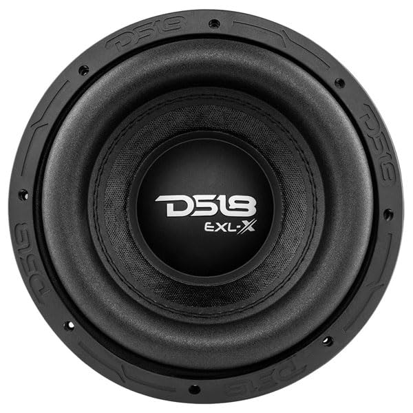 DS18 EXL-X8.4D 8-Inch 1200W Car Subwoofer - 600W RMS Power, Dual 2-Ohm Voice Coil - High Performance Bass Speaker for Car & Truck Audio Systems - Perfect for Competition, Pro Audio & Custom Sound Setups - Enhances Music, Movies & Road Trips