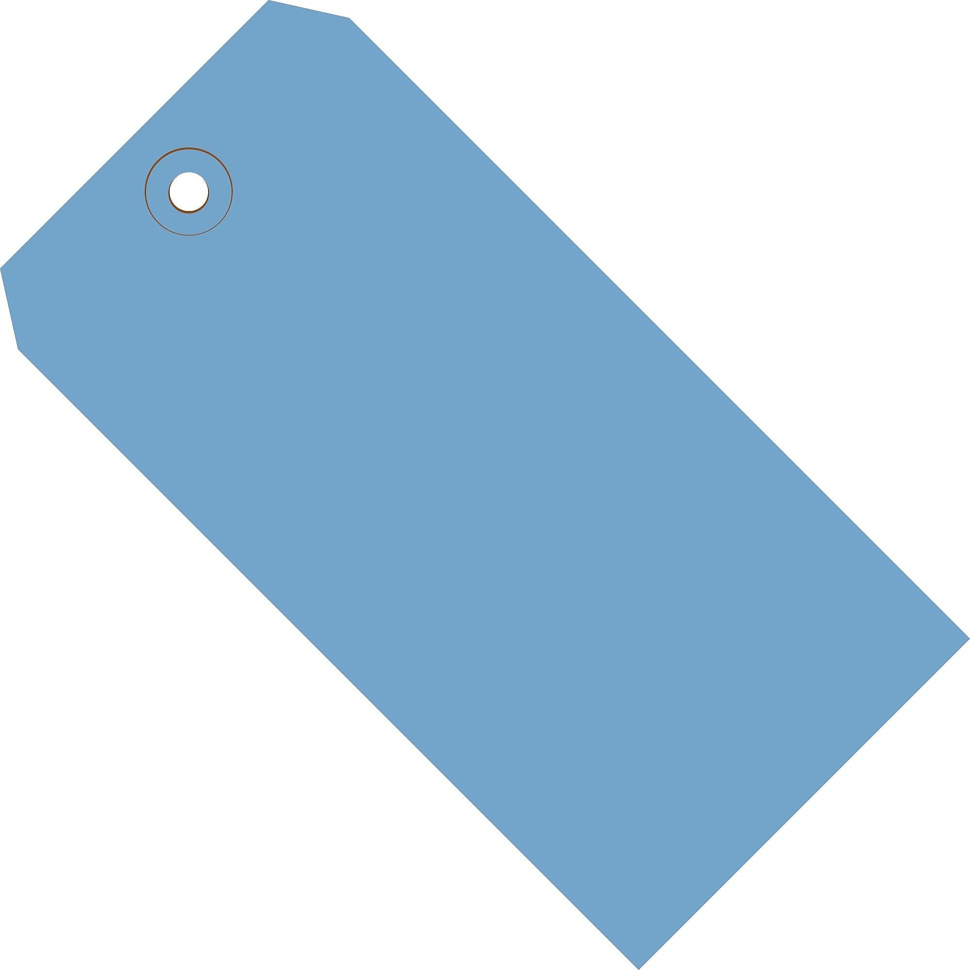 8x4 Inch Dark Blue 13 Pt. Heavy Duty Shipping Tags - Durable Cardboard Hang Tags for Warehouse, Retail & Logistics Organization (Pack of 100)