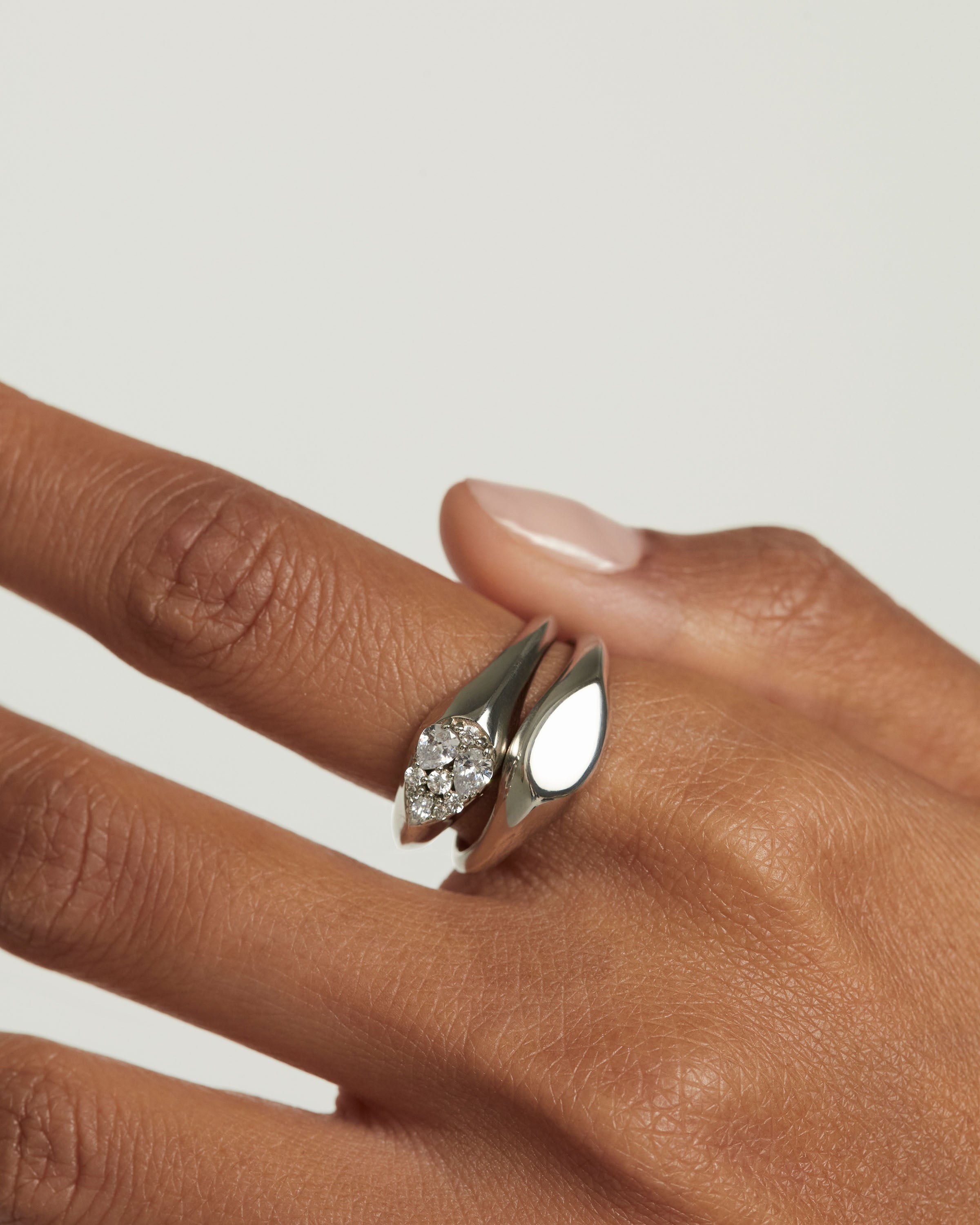 Devi Stamp Silver Ring for Women - Elegant Handmade Sterling Silver Ring with Intricate Design - Perfect for Everyday Wear, Gifts, and Special Occasions
