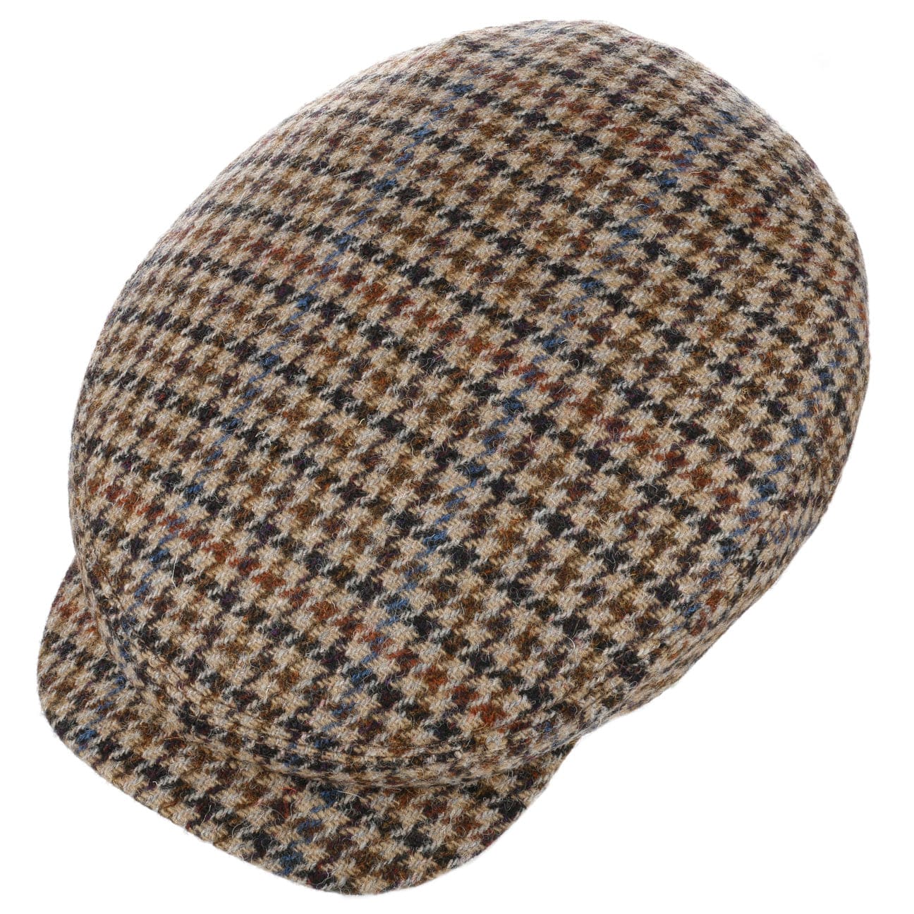 Stetson Harris Tweed Long Peak Flat Cap - Classic Wool Hat for Men | Perfect for Outdoor Activities, Casual Wear & Winter Fashion