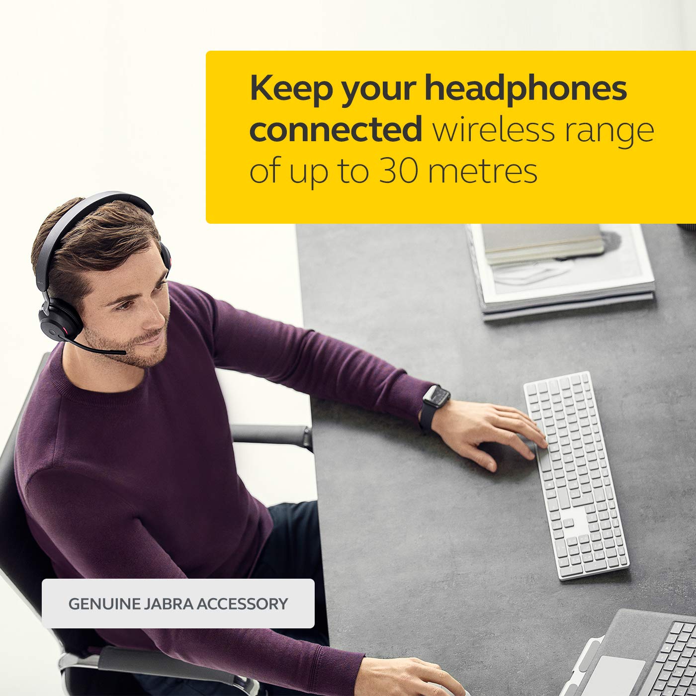 Jabra Link 360 USB-A Bluetooth Adapter (100-62810000-00) - Wireless Headset Connector for PC, Laptop, Office & Remote Work