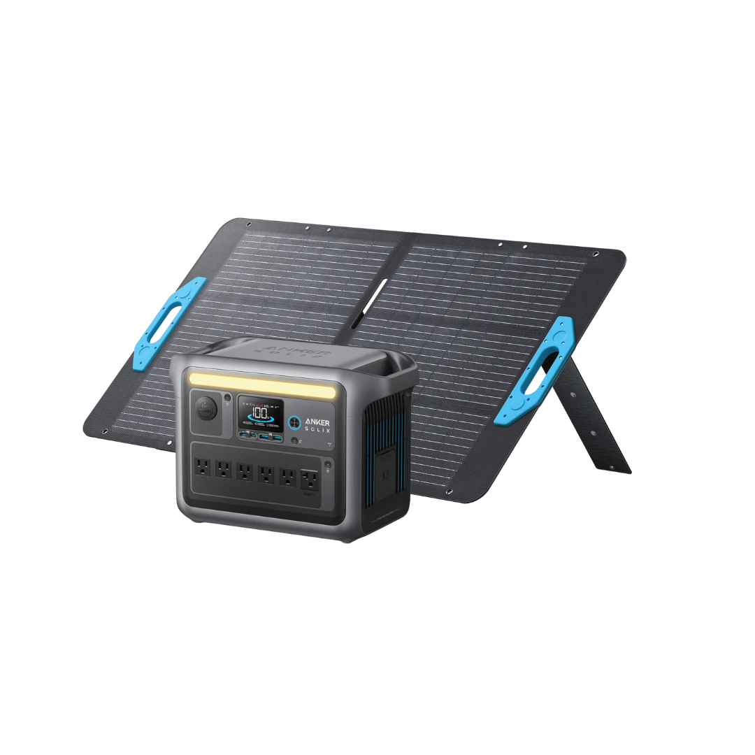 Anker SOLIX C1000X Portable Power Station with 100W Solar Panel | 1229Wh Solar Generator for Camping, RV, Emergencies & Off-Grid Power