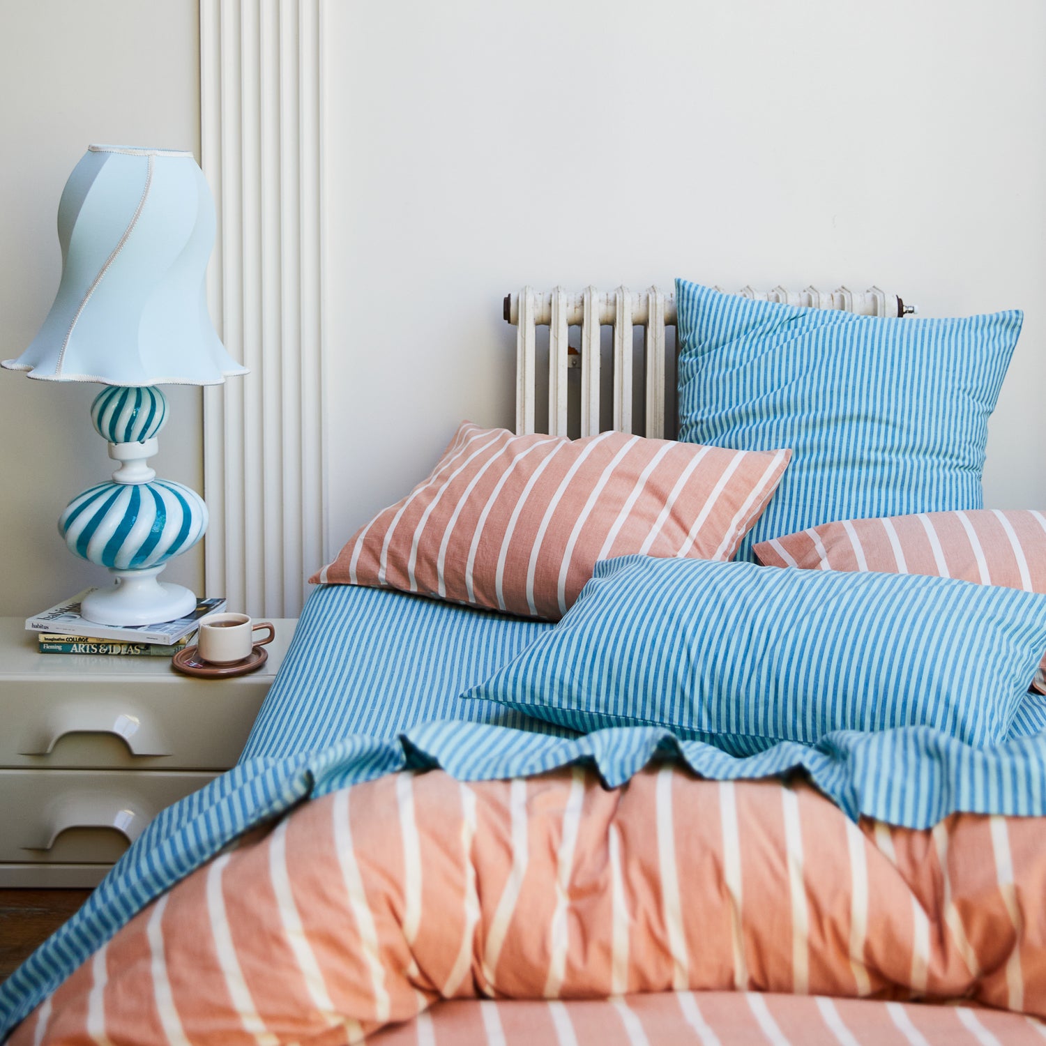Premium Cordell Cotton Euro Pillowcase Set - Soft & Breathable Bedding - Capri Blue - Perfect for Guest Rooms, Master Bedrooms & Luxury Hotels
