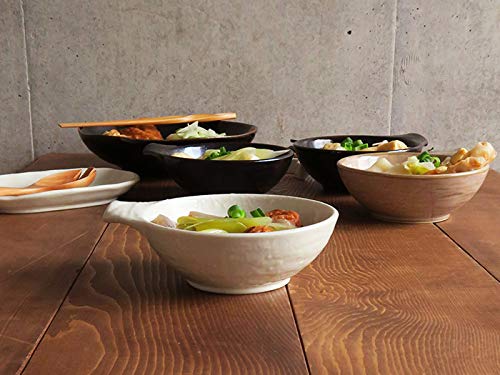 Premium Japanese Hot Pot Bowls - Easy-to-Hold East Tableware Set for Shabu Shabu, Sukiyaki & Asian Cooking | Durable Kobiki-Style Serving Bowls for Home Dining & Restaurant Use