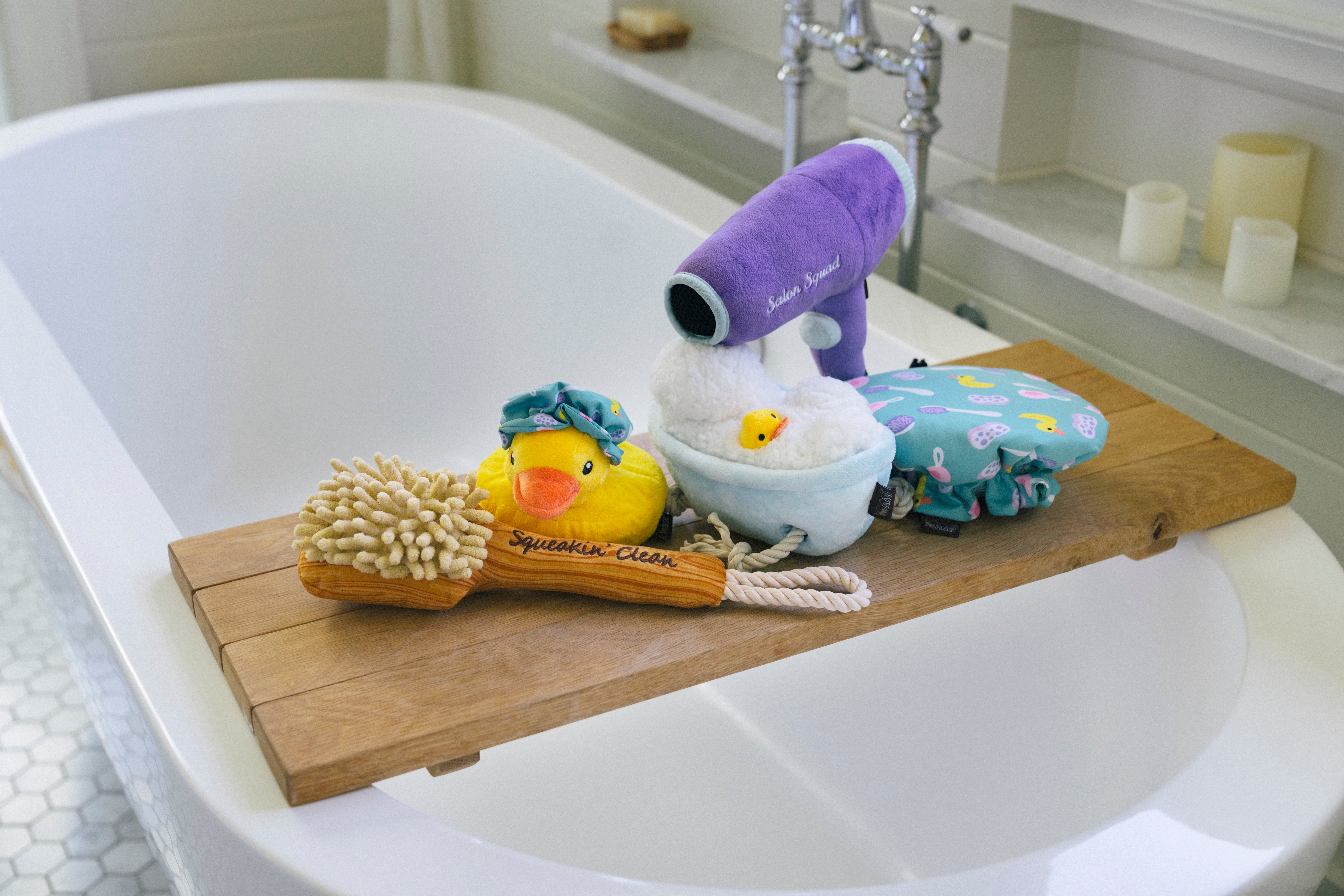 El Rub a Dub Tub Dog Plush Toy Splish Splash™ - Soft Chew Toy for Small & Large Dogs | Pet P.L.A.Y. | Perfect for Bath Time Play & Cuddling