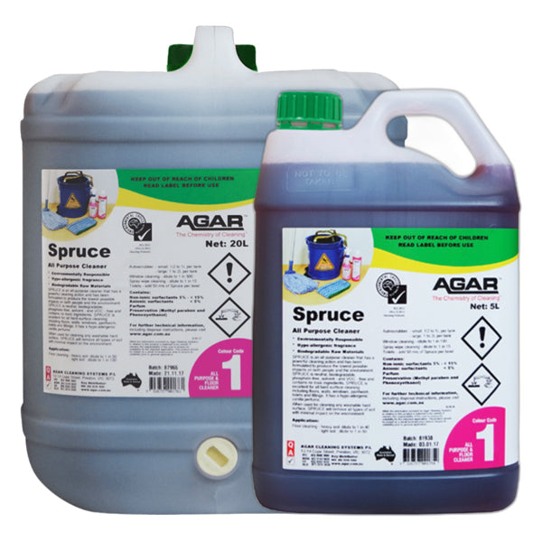 Eco-Friendly Agar Spruce All Purpose Cleaner - Safe for Kitchen, Bathroom & Household Surfaces - Natural Multi-Surface Cleaning Solution