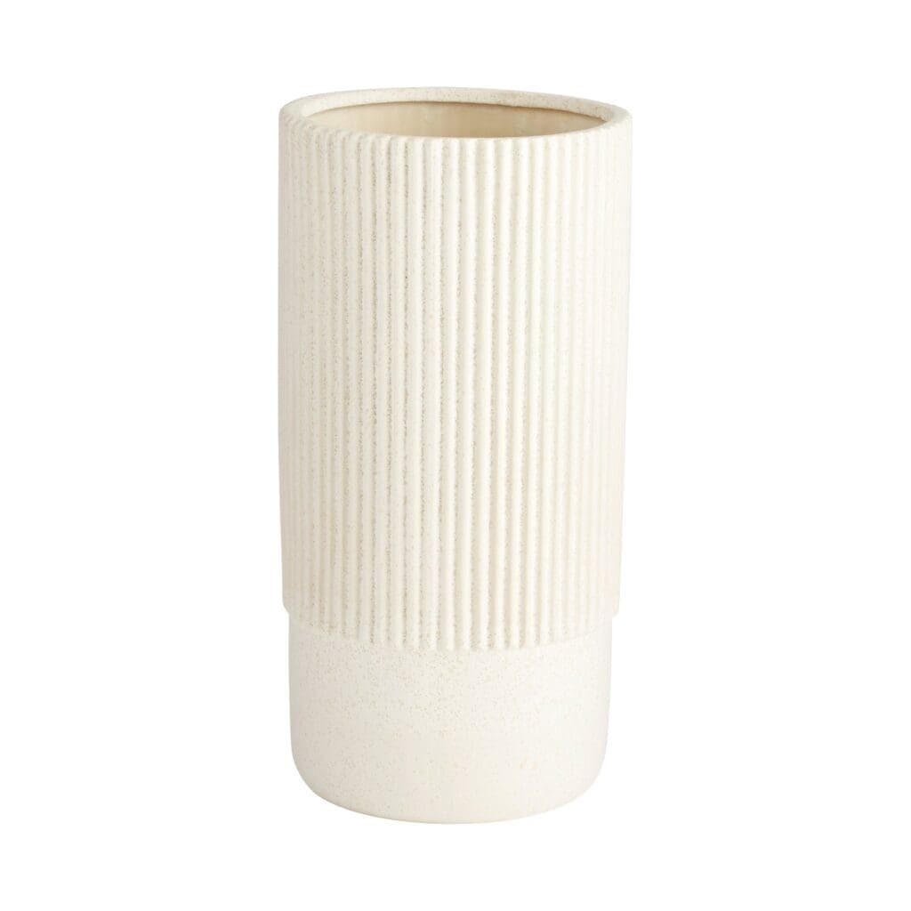 Cyan Design 11199 Large White Harmonica Vase - Elegant Home Decor for Living Room, Dining Table & Wedding Centerpieces