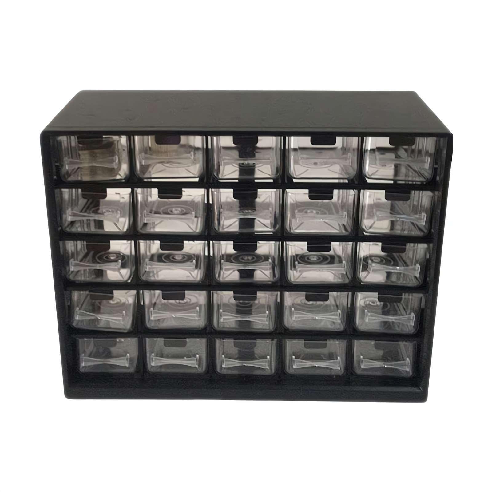 Stalwart 25-Drawer Plastic Storage Bin Organizer - Perfect for Hardware, Crafts, Beads, Toys, Nuts & Bolts | Ideal for Workshop, Garage, Craft Room & Home Organization