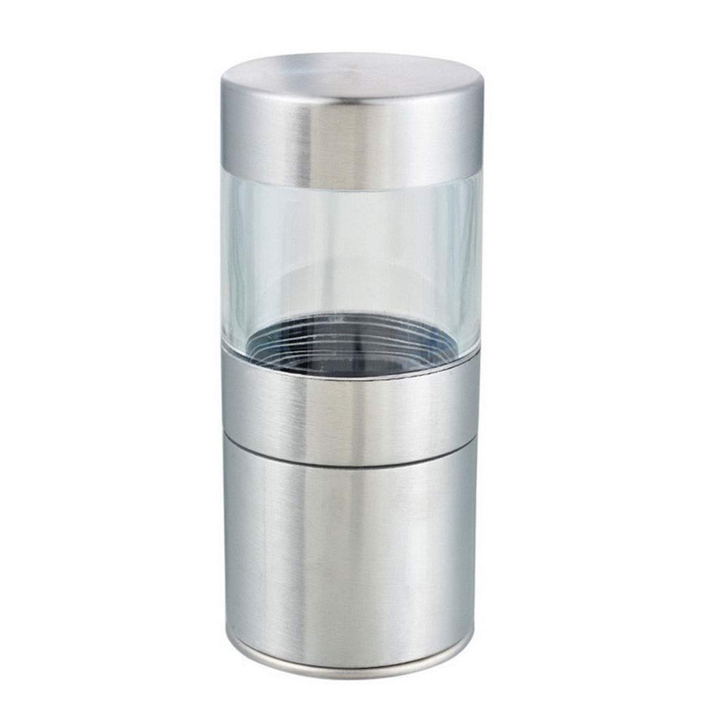 Premium Stainless Steel Manual Salt and Pepper Grinder Mill - Adjustable Coarseness, Refillable Spice Bottle for Kitchen, Dining Table, Camping & Travel
