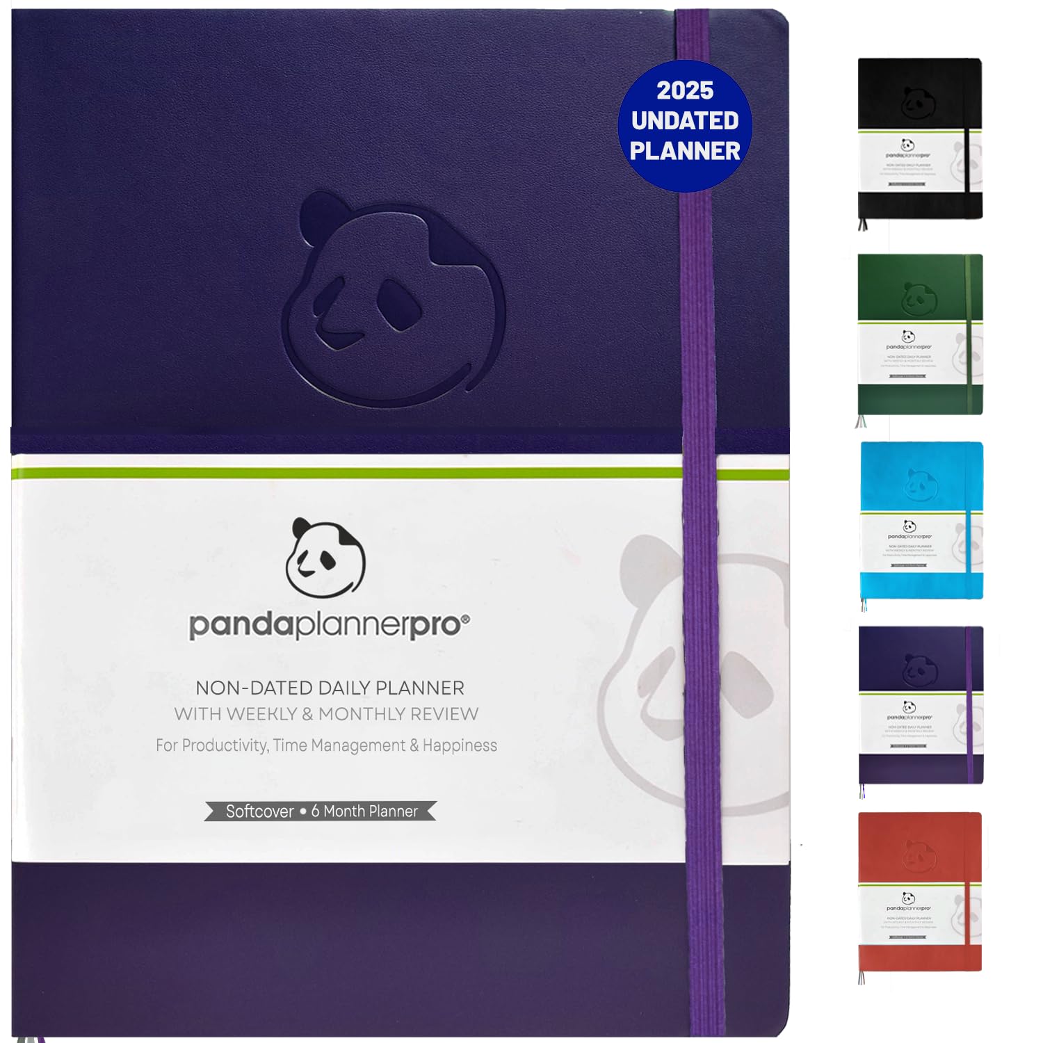 Panda Planner Pro 2025 Undated Daily Planner with Hourly Schedule - 8.5