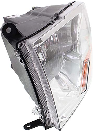 Evan Fischer Driver Side Headlight Assembly for Ram 1500 2011-2012 & 2500 | Halogen Replacement with Bulbs | Fits Non-Quad Light Models | Replaces #55277409AG, 55277409AF | Perfect for Night Driving & Off-Road Adventures