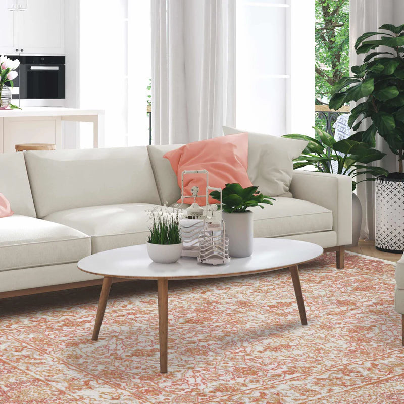Myel Classic Medallion Indoor Area Rug - Non-Slip Traditional Persian Design Runner Rug for Living Room, Bedroom & Hallway