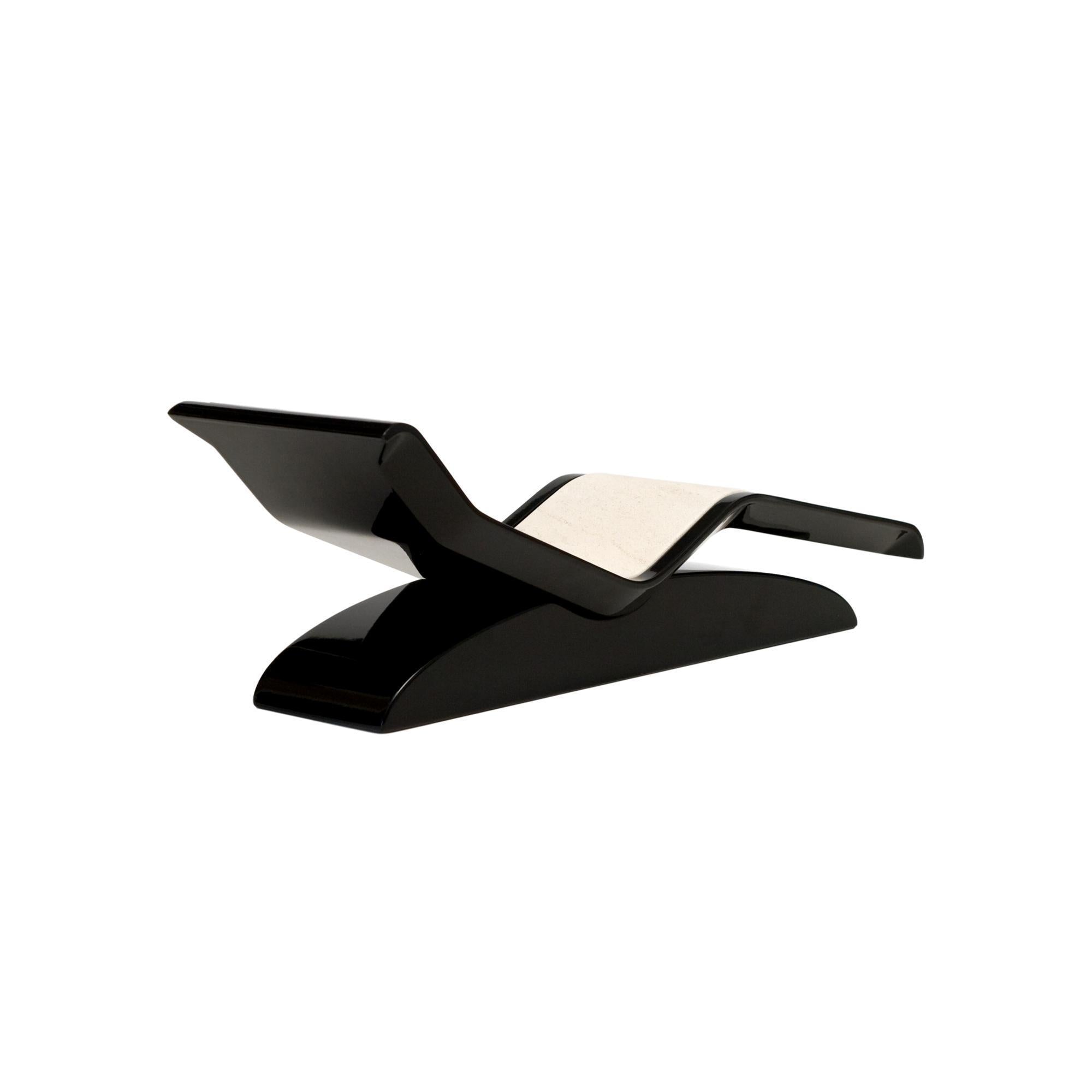 Fabio Alemanno Diva Moderno Infrared Heated Lounger in Ivoire Beige Limestone - Luxury Home Spa Chair for Relaxation & Pain Relief