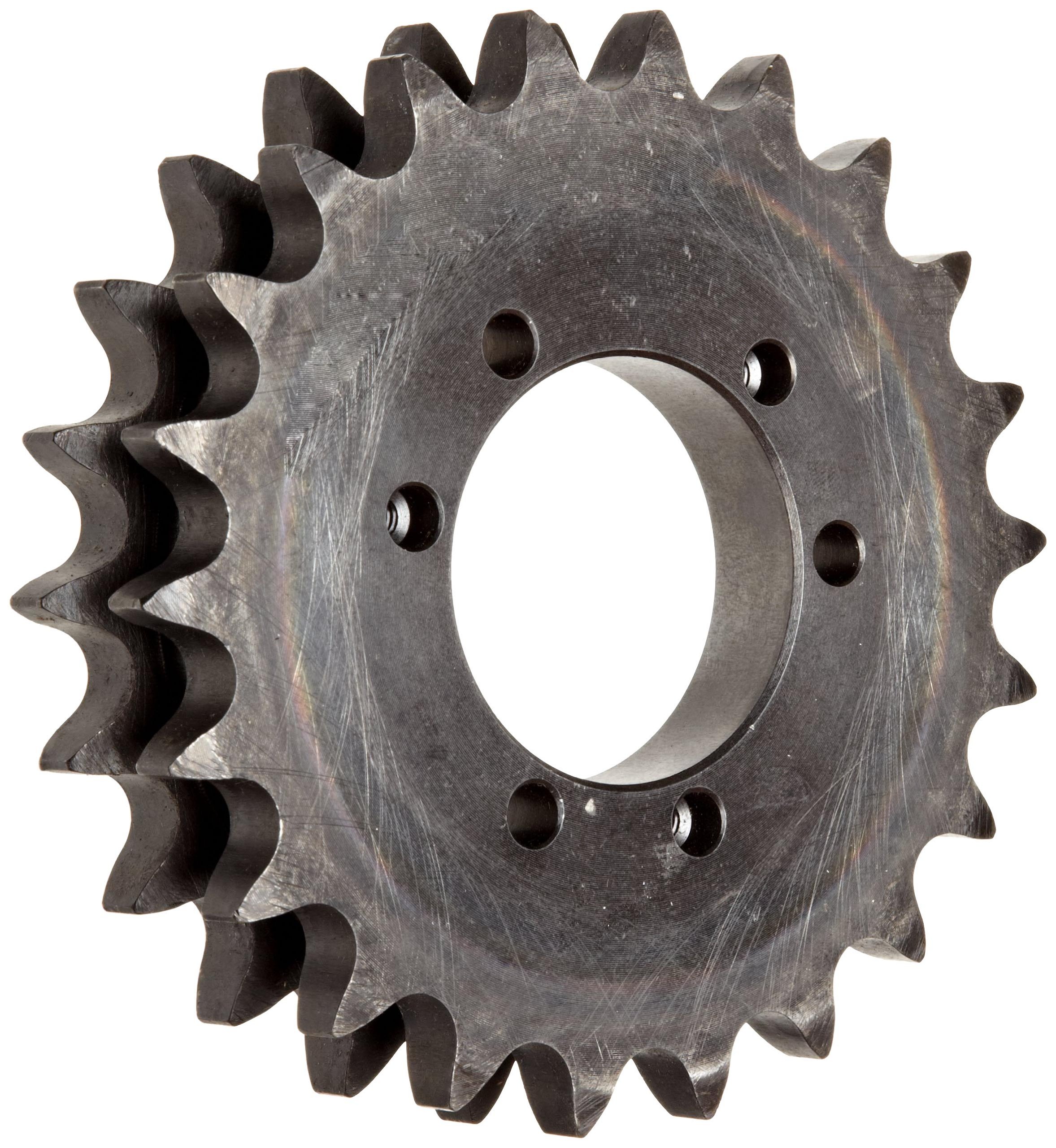 Martin Roller Chain Sprocket - Hardened Teeth, QD Bushed, Type B Hub, Double Strand, Size 60 Chain, 0.75