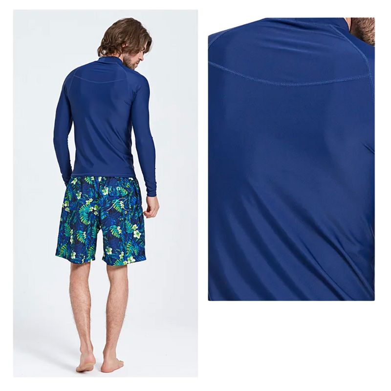 Men's Long Sleeve Rash Guard Swim Shirt - UPF 50+ Sun Protection for Swimming, Surfing & Water Sports | Quick Dry & Comfortable Fit