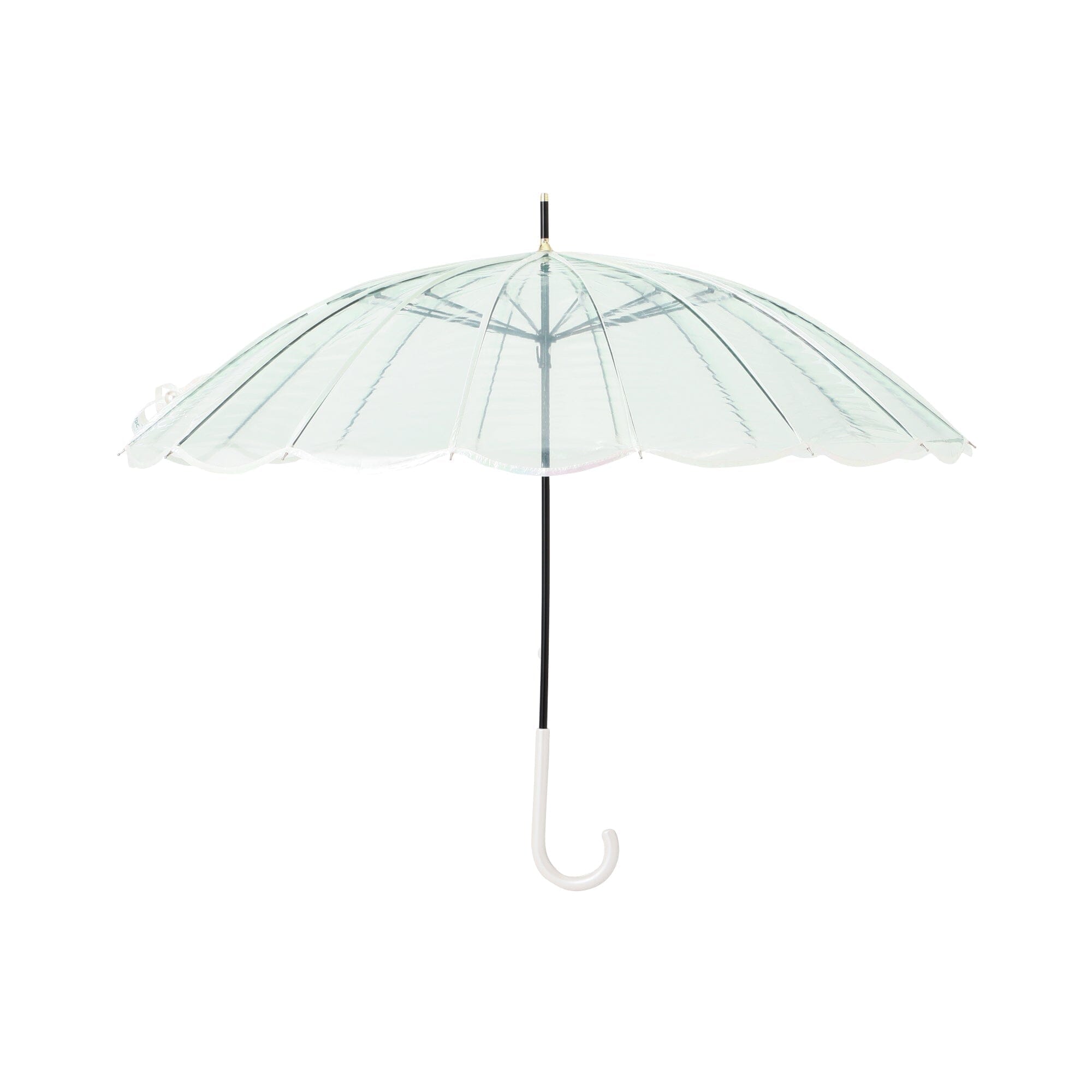 Mermaid Print Long Umbrella - 55cm Mint Green Waterproof Rain Umbrella for Women & Girls - Perfect for Beach, Pool, and Outdoor Activities