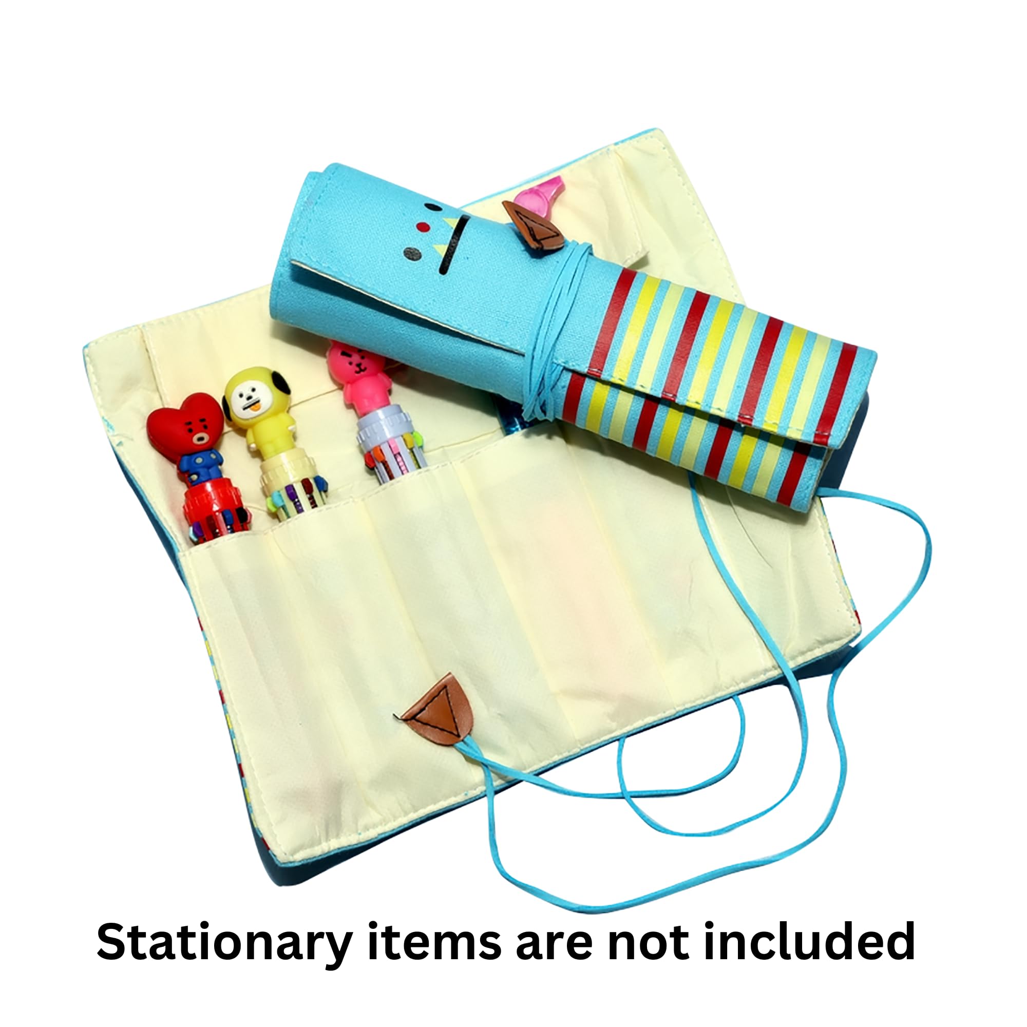 MALKIN Baby Blue Roll Geometry Box for Kids - School Pencil Case for Boys & Girls | Japanese Style Pencil Box with Math Tools | Perfect Birthday Gift for Students | Use for School, Homework & Art Projects