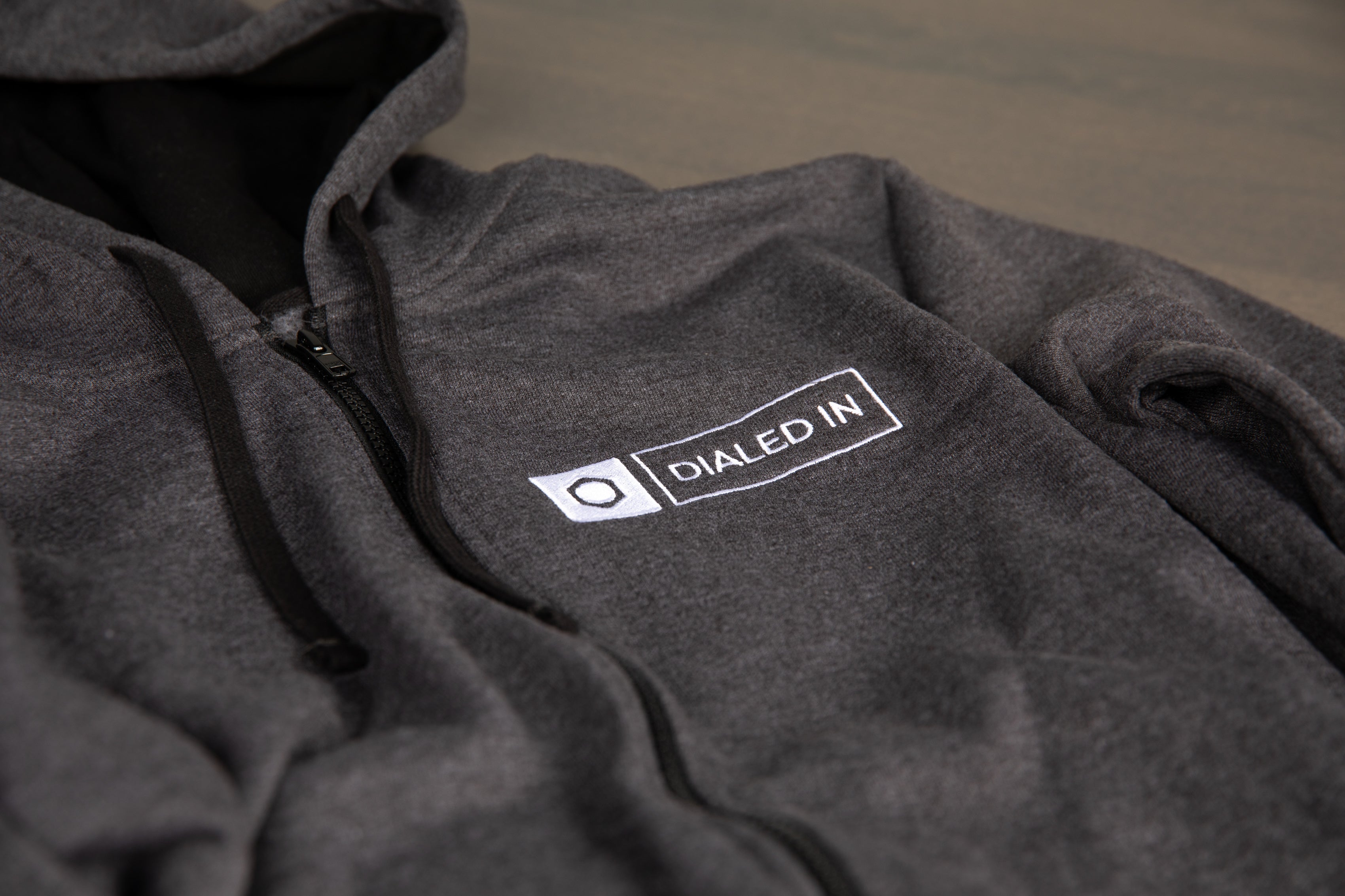Dialed In Zip Up Hoodie for Men & Women | Comfortable Fleece Pullover with Front Pockets | Perfect for Gym, Running & Casual Wear