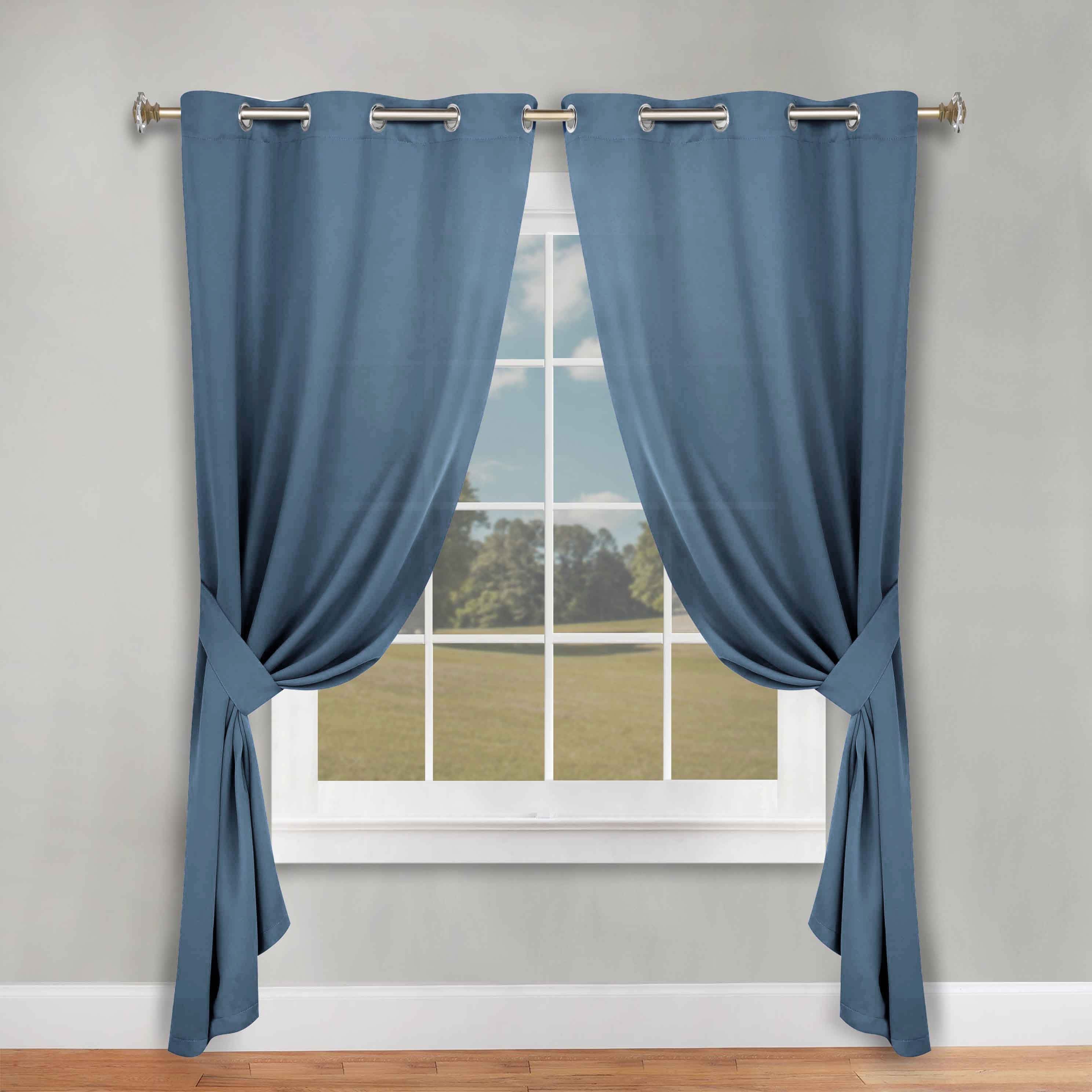Premium Blackout Curtains Set of 2 - 100% Room Darkening, Machine Washable & Noise Reducing for Bedroom, Nursery & Home Theater