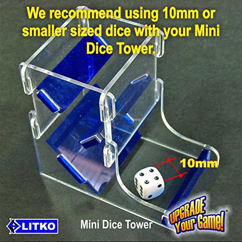 LITKO Mini Dice Tower Kit for 10-12mm Dice | Portable Dice Roller & Tumbler | Perfect for Board Games, RPGs, D&D, and Tabletop Gaming Accessories