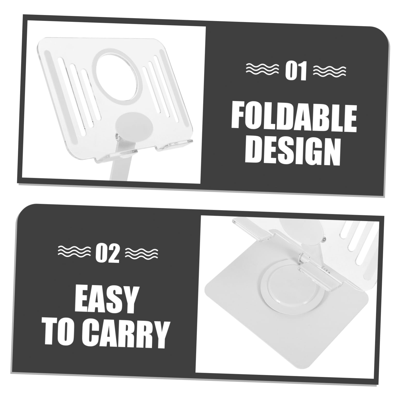 Hemobllo Foldable Phone Stand - Adjustable Aluminum Alloy Desk Holder for Smartphones & Tablets | Space-Saving Design for Office, Home, and Travel Use