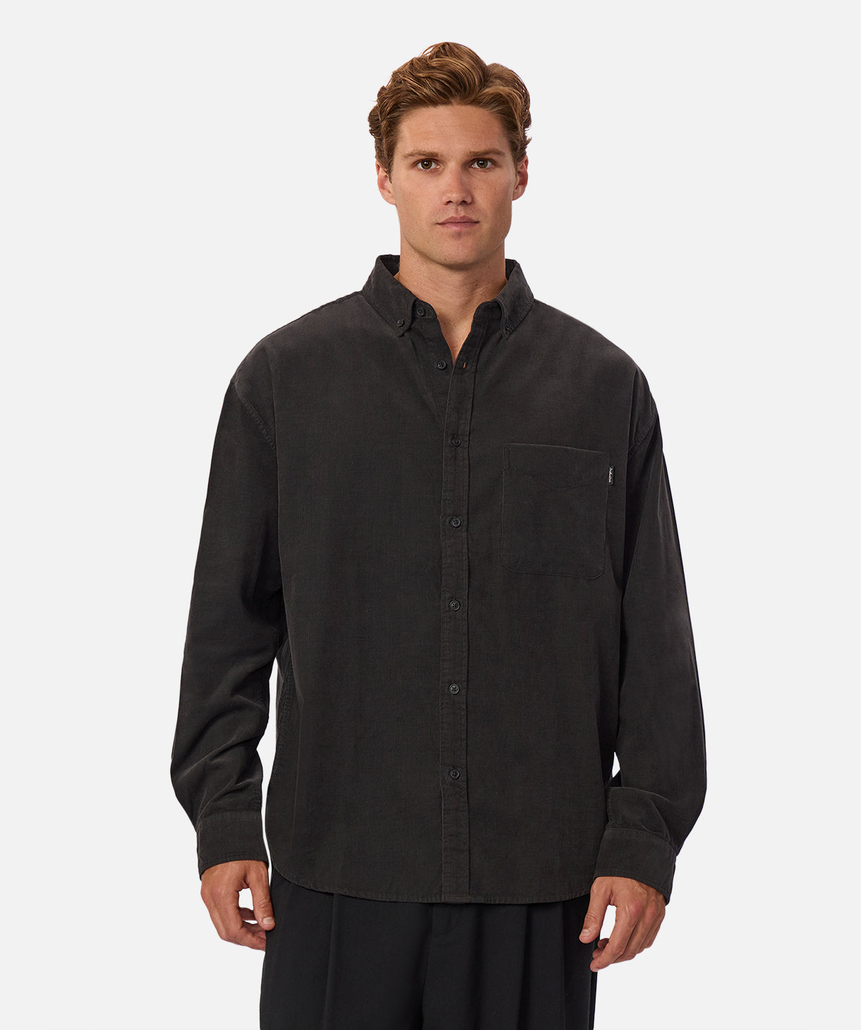 Anaheim Long Sleeve Shirt in Obsidian Black | Comfortable Casual Wear for Men & Women | Perfect for Outdoor Activities, Travel & Everyday Style