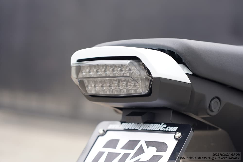 Smoked Sequential LED Tail Lights for Honda Grom 2022-2025 - Upgrade Motorcycle Rear Lights with Modern Style (Perfect for Night Riding & Custom Bike Builds)