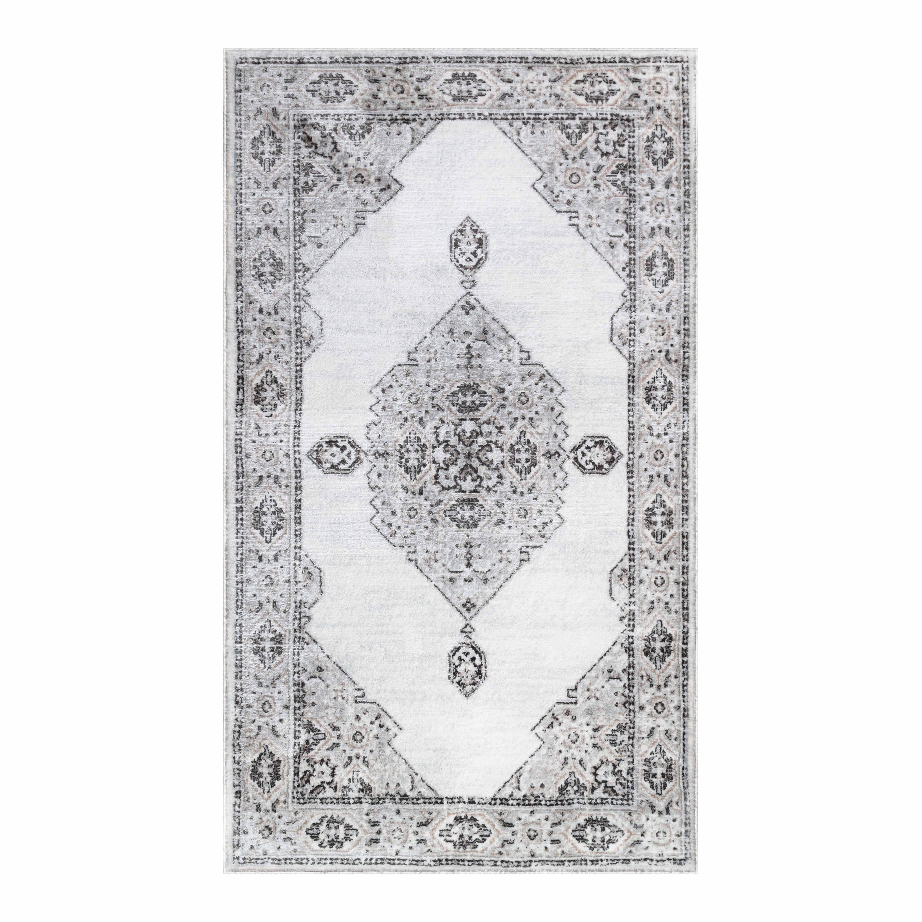 Kailani Modern Farmhouse Geometric Medallion Indoor Area Rug - Non-Slip Living Room Carpet, Bedroom Runner, Entryway Decor for Home & Office