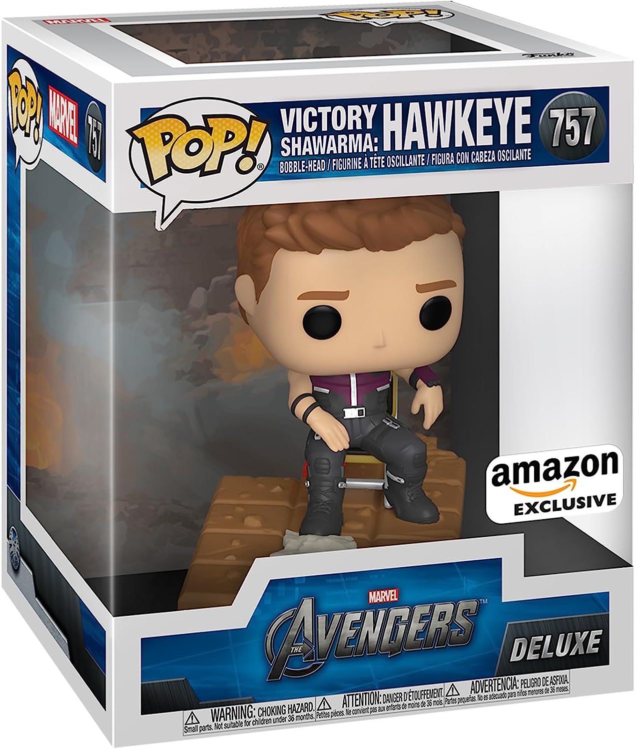 Deluxe Marvel Avengers Victory Shawarma Series Hawkeye #757 Action Figure – Collectible Superhero Toy for Fans & Gifts | Display, Play, or Cosplay