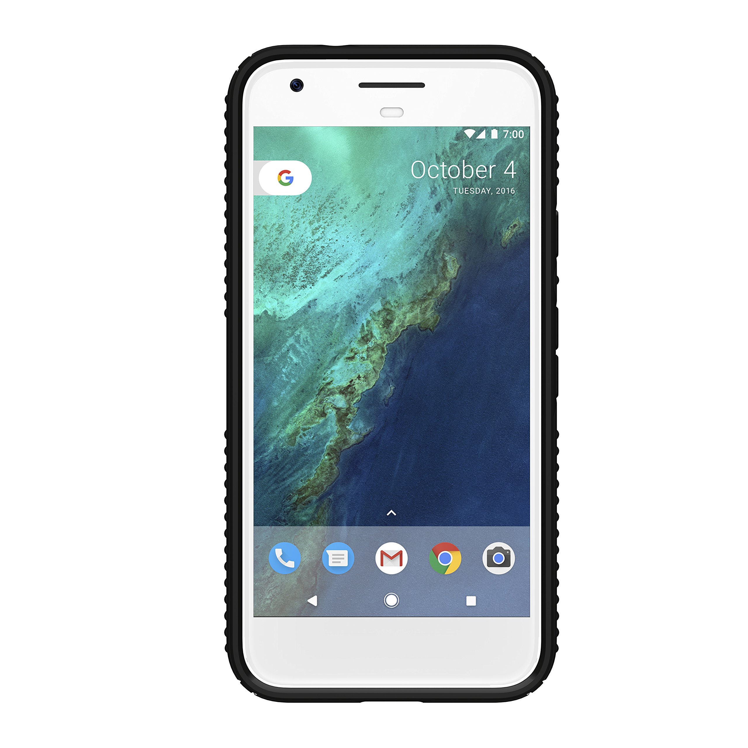 Speck Presidio Grip Protective Case for Google Pixel XL - Slim & Durable Black Design - Perfect for Everyday Use & Active Lifestyles