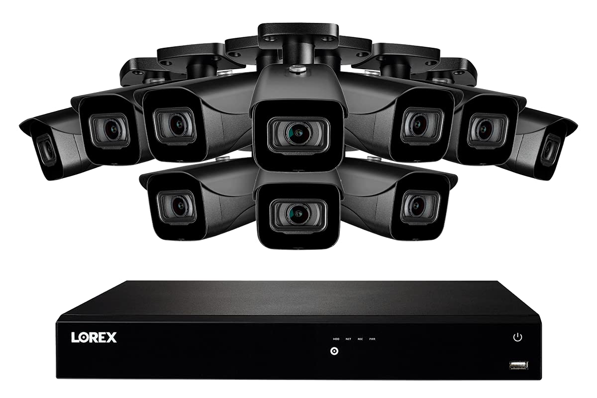 Lorex N4K3-1610BB 16 Channel 4K Security Camera System with 3TB NVR & 10x 8MP Bullet Cameras - Outdoor Surveillance for Home, Business & Property Protection