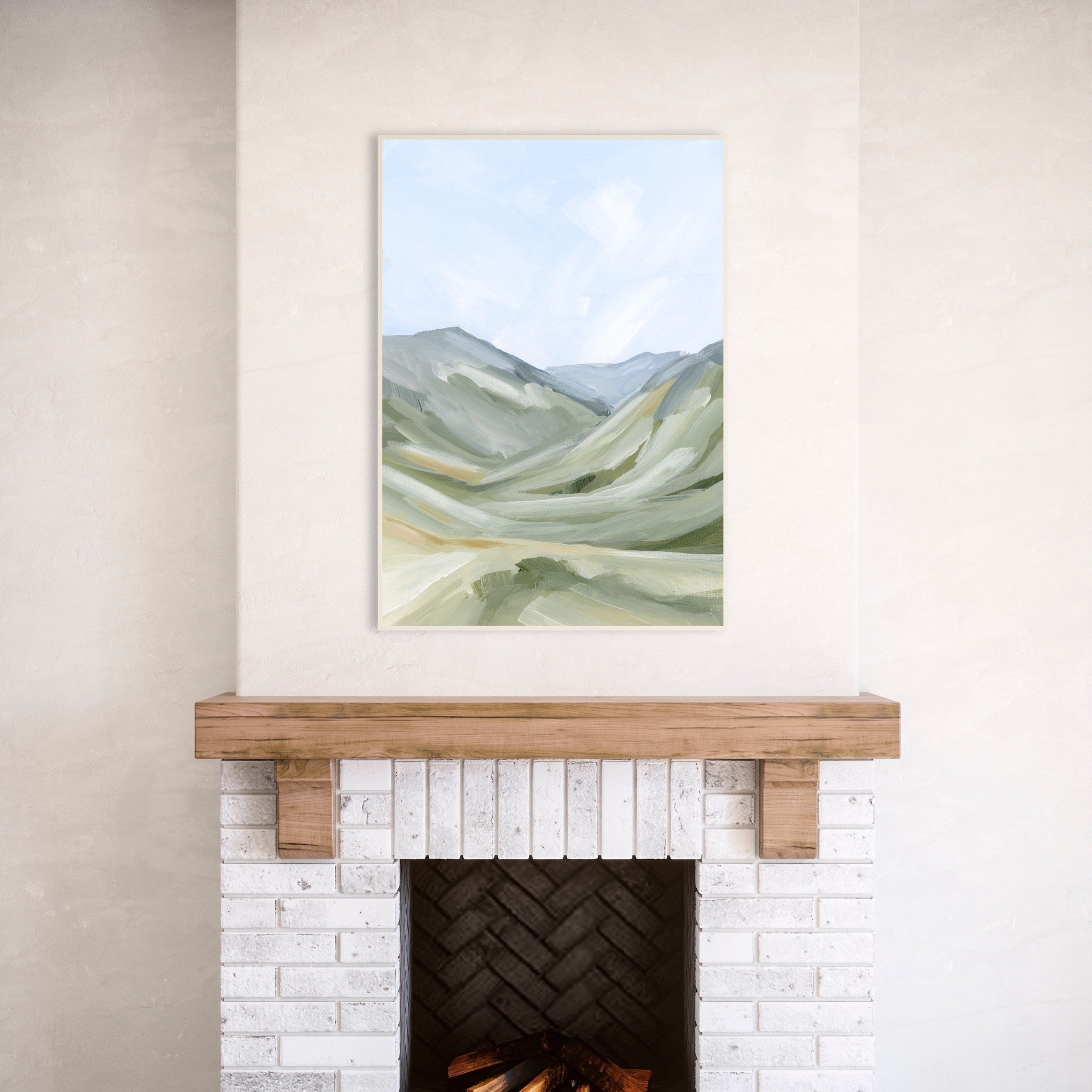 Foothills Landscape Art Print - Stunning Mountain Scenery Wall Decor for Living Room, Bedroom & Office - Perfect Gift for Nature Lovers
