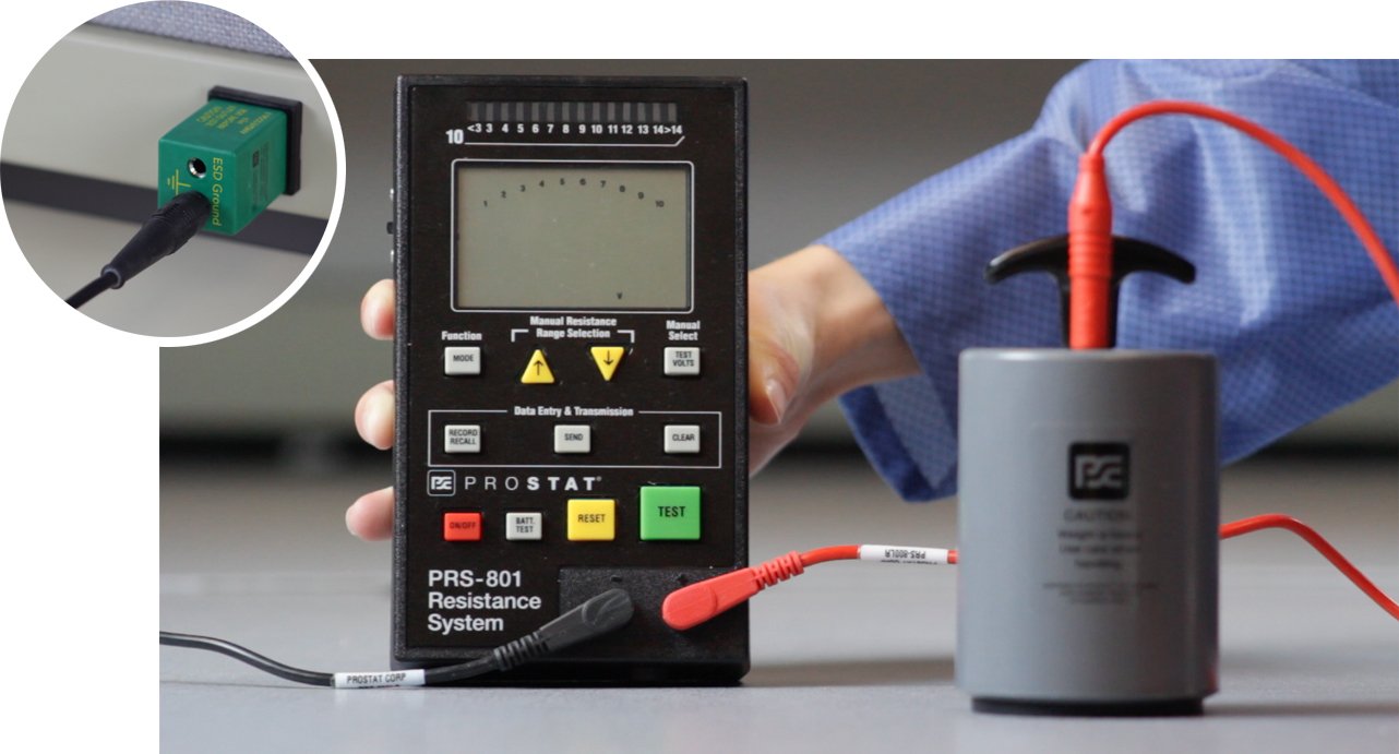 PRS-801-W Conductive Surface Resistance Electrode - 1 Weight for ESD Testing, Anti-Static Flooring, and Industrial Safety Applications