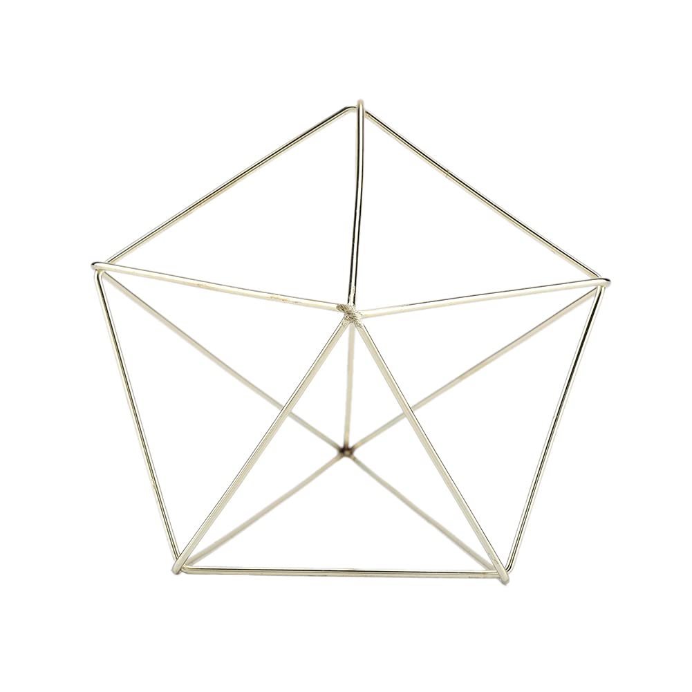 Geometric Plant Stand - Freestanding Flower Pot Holder for Indoor & Outdoor Use - Home, Office, Garden, Hotel Decor - Gold Finish - Perfect for Living Room, Patio, and Landscape Design
