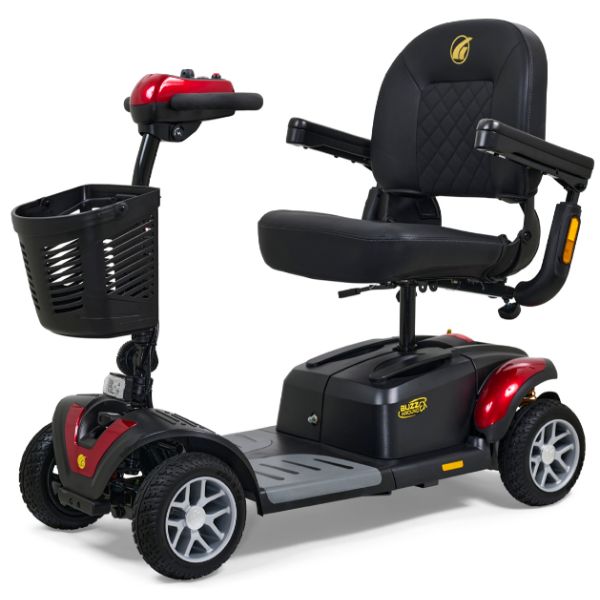 Golden Technologies Buzzaround EX 4 Wheel Mobility Scooter - Lightweight & Foldable Electric Scooter for Adults & Seniors - Ideal for Indoor/Outdoor Use, Shopping Malls & Travel