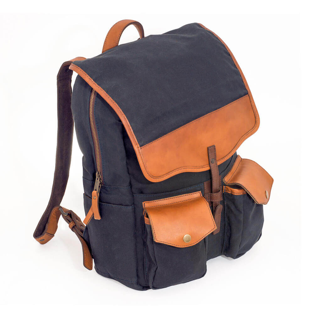 Durable Waxed Canvas Backpack for Men & Women - Water-Resistant Vintage Style Laptop Bag for Travel, Hiking & Everyday Use