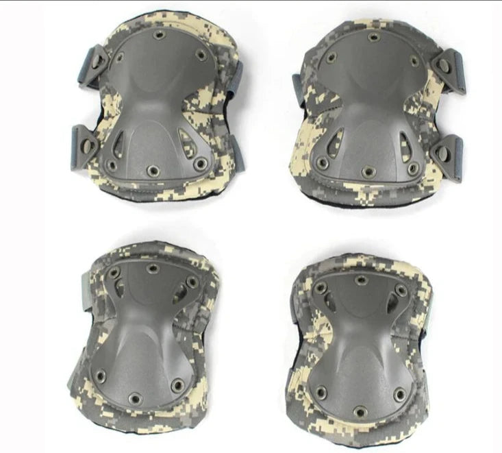 Unisex Tactical Knee and Elbow Pads Set - Camouflage Protective Gear for Hunting, Skating, Paintball & Extreme Sports - Durable Outdoor Armor for Men & Women