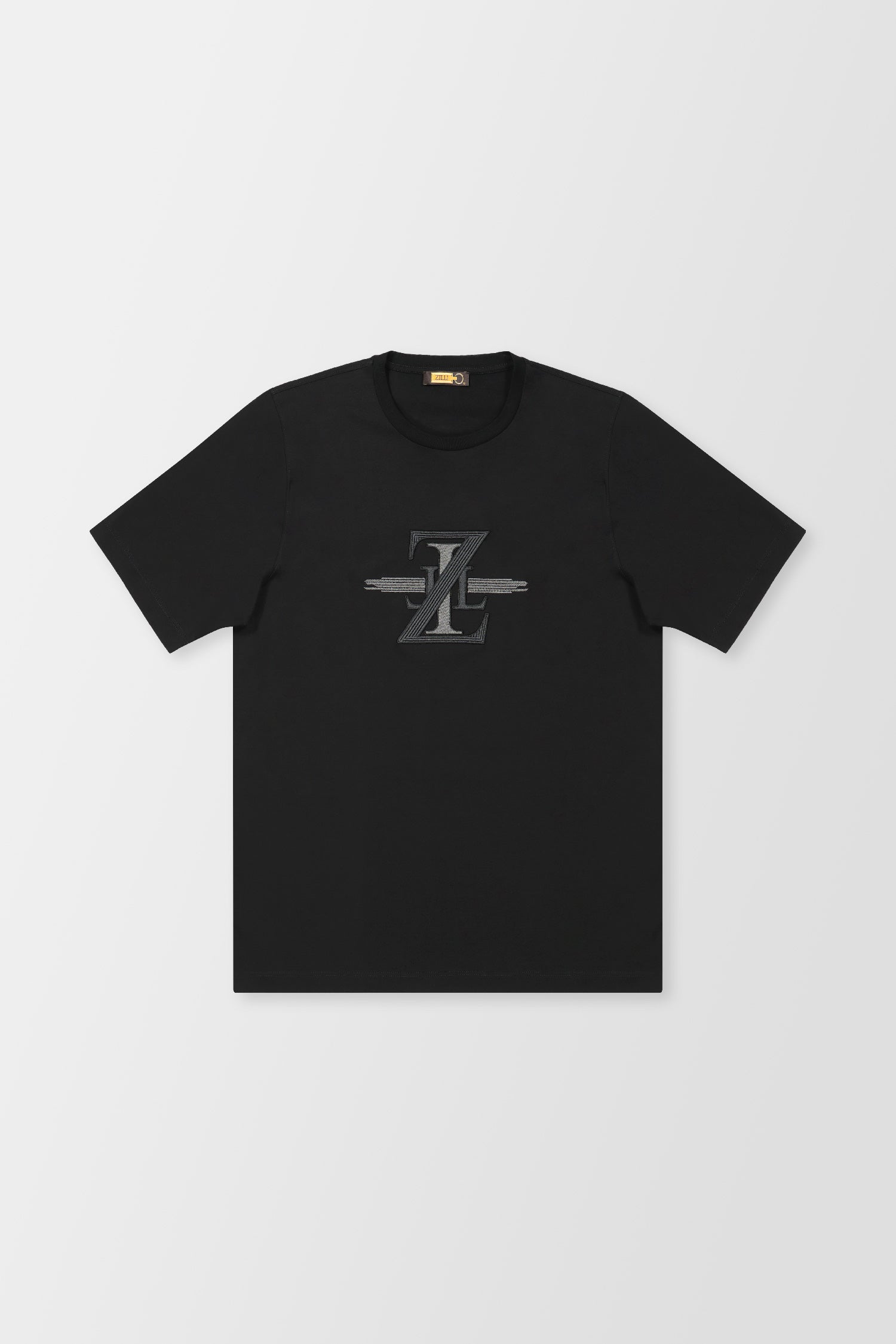 Zilli Black Embroidered T-Shirt for Men - Stylish Casual Wear for Everyday Outfits & Summer Fashion