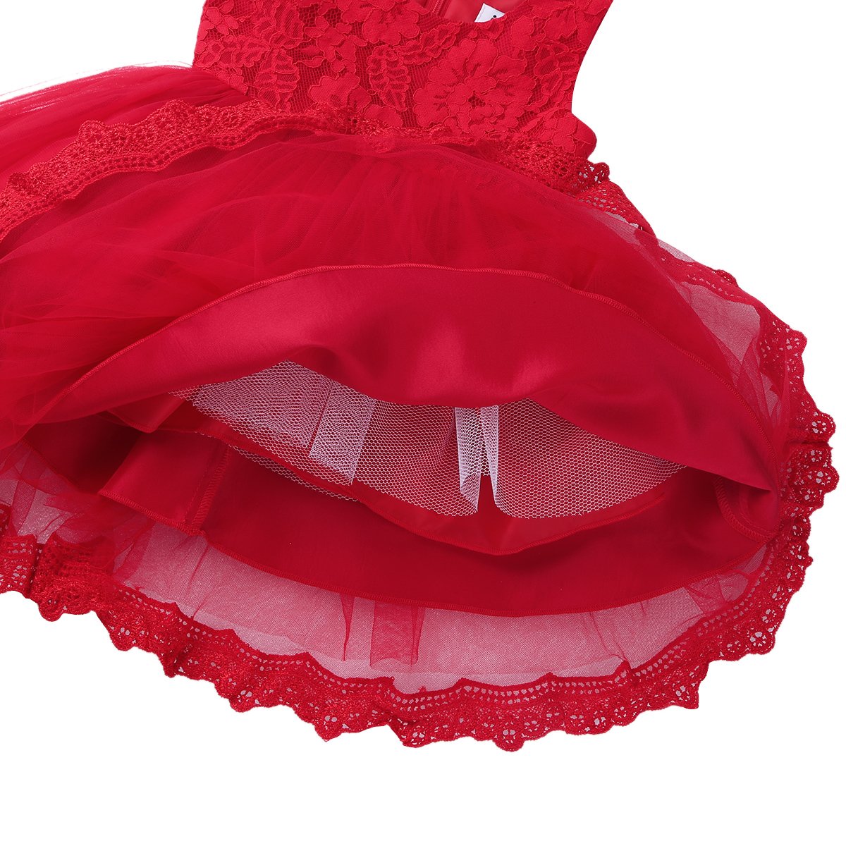 Moily Baby Girls Floral Lace Bowknot Back Princess Flower Dress - Elegant Wedding Birthday Party Fancy Gown for Special Occasions, Photo Shoots & Formal Events