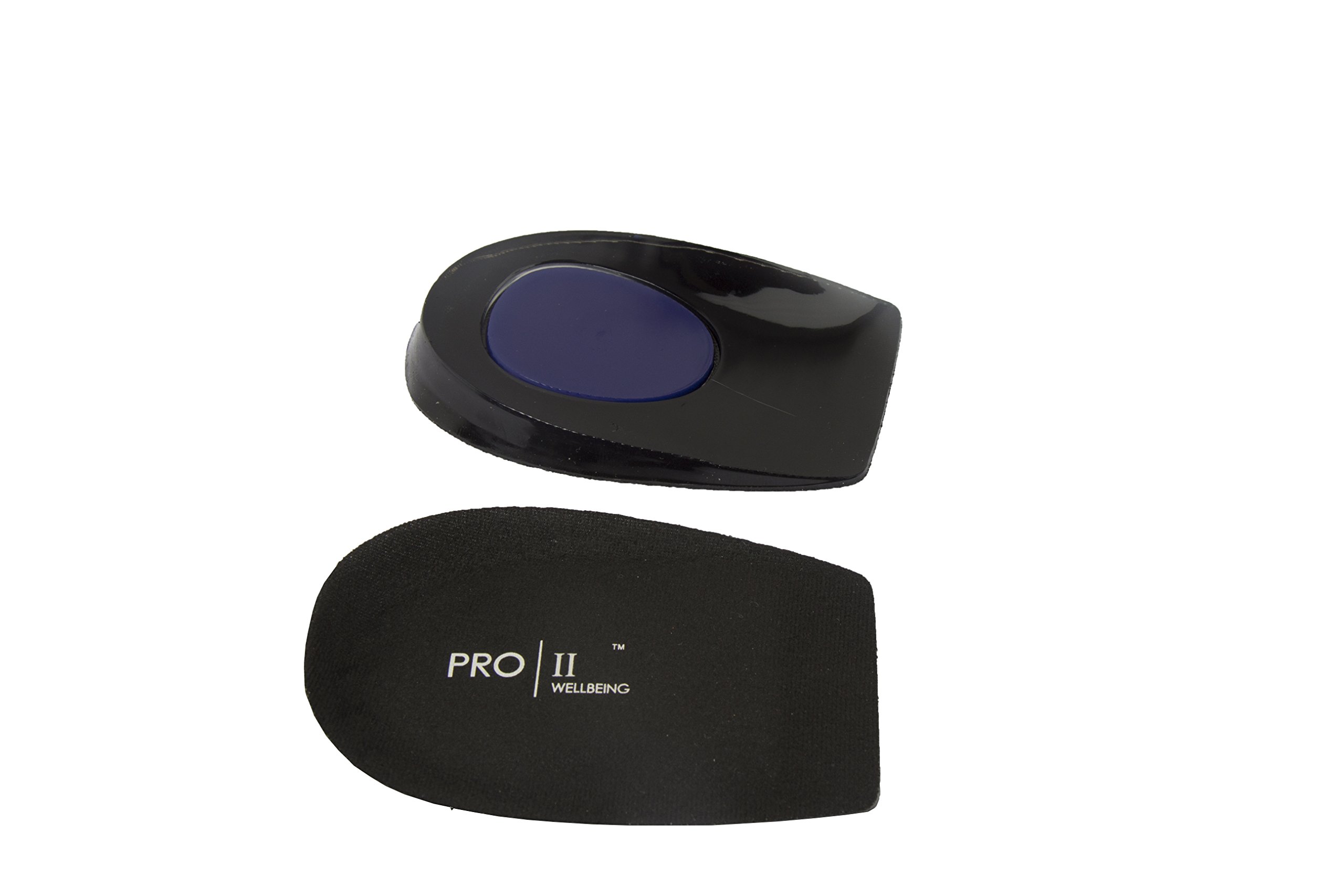 PRO 11 WELLBEING 2 Pairs of Silicone Heel Cups with Gel Impact Zone for Foot Pain Relief - UK Sizes 8-12 - Perfect for Running, Walking & Standing All Day